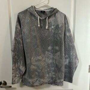 Nike Dri- Fit Hooded sweatshirt- small - gray tie dye